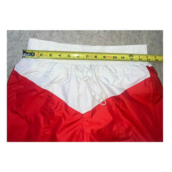 Nike Women’s Windrunner Pants Red White Logo Joggers Retro 90's Era Track Nylon - Picture 5 of 8